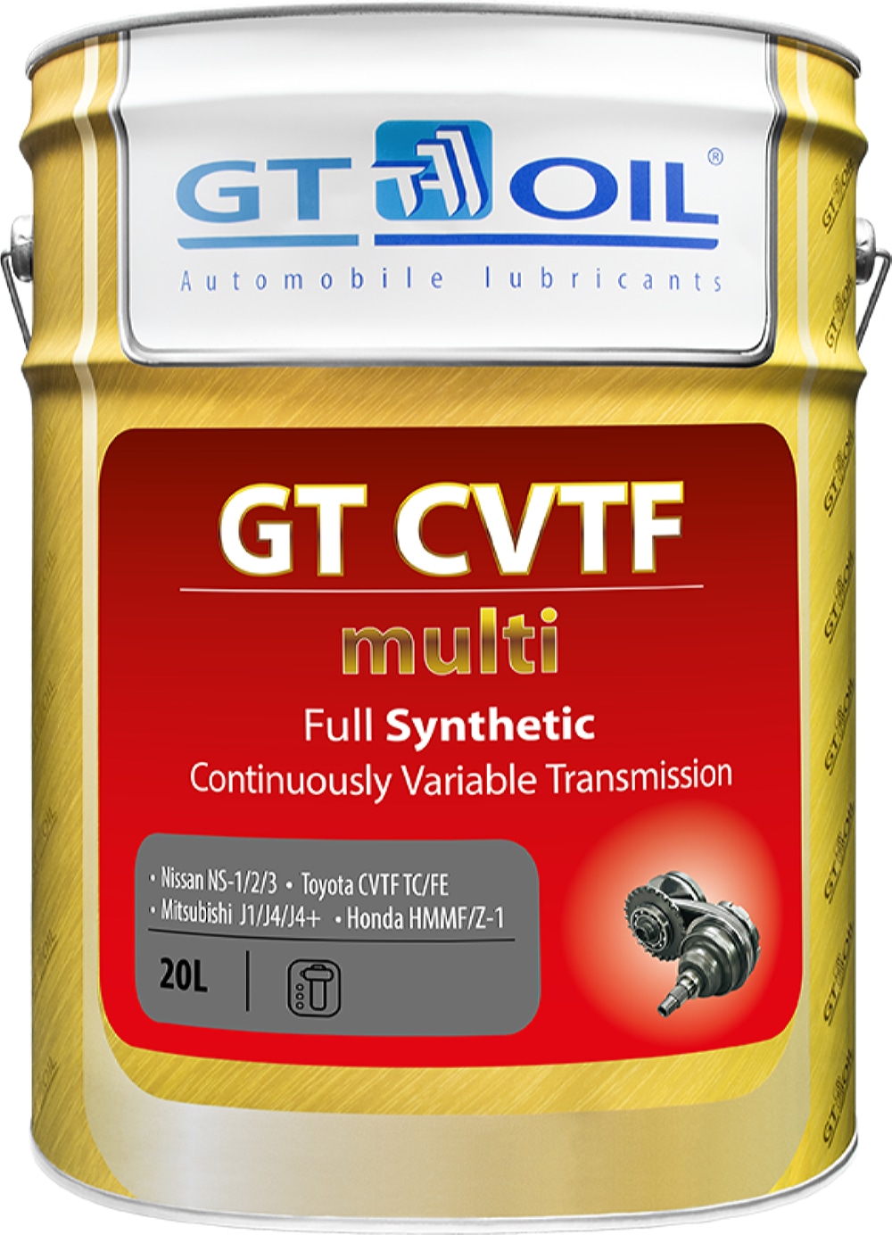 GT OIL 8809059408674 Масло трансмиссионное синтетическое CVTF Multi 20л