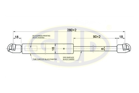 GUD ggs020261 Амортизатор крышки багажника зад