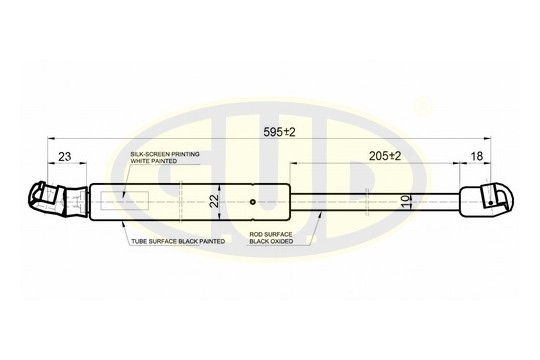 GUD GGS020302 Амортизатор багажника