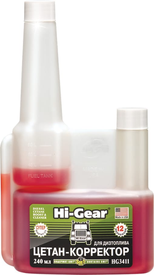 HI-GEAR HG3411 цетан-корректор для дизельного топлива  (0.24L) с SMT2