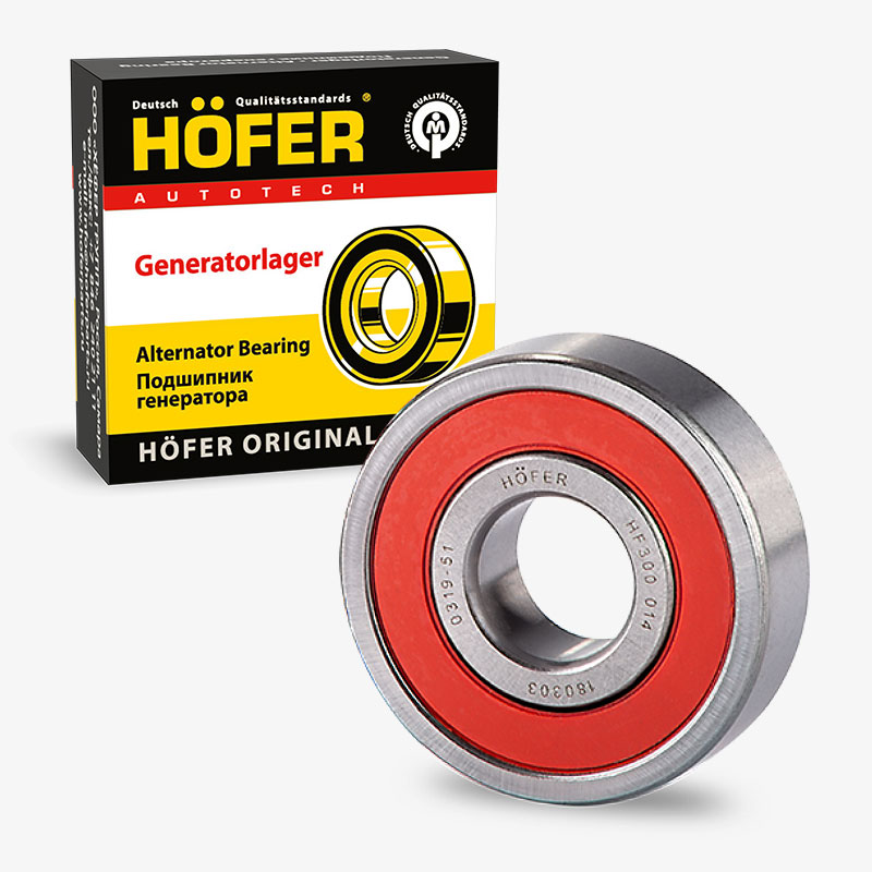 HOFER HF300014 Подшипник генератора ВАЗ 2110 большой (180303, 6303-2RS)
