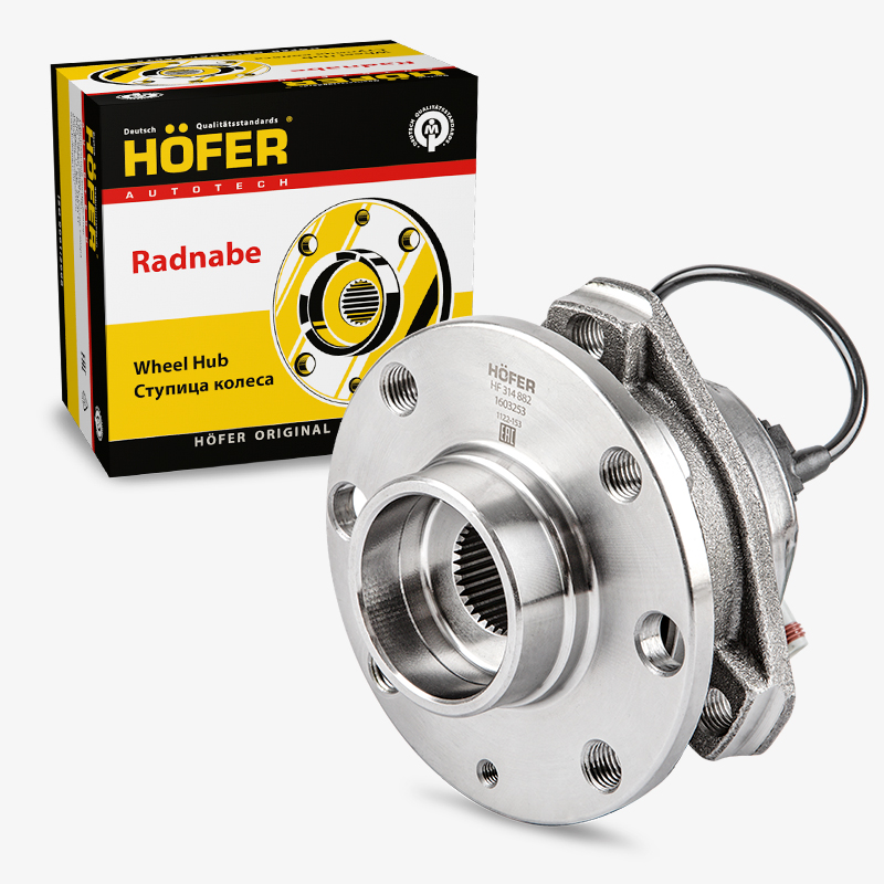 HOFER HF314882 Ступица Opel Astra H (04-), Zafira (05-)  4 отв., перед. в сб. с подш.