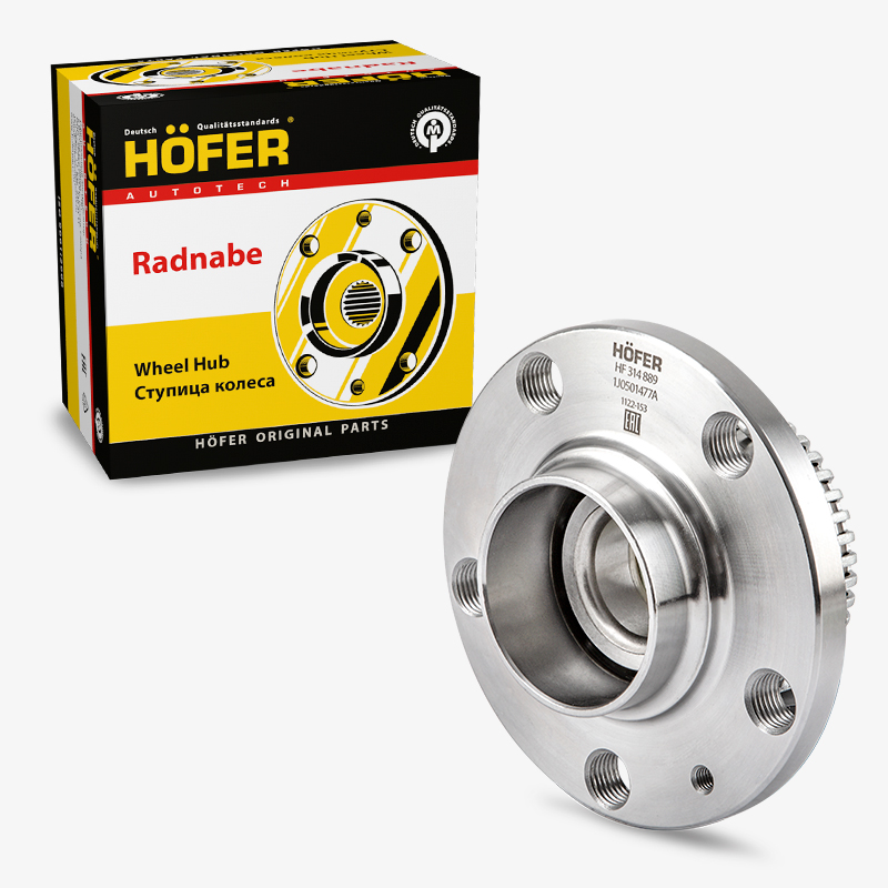 HOFER HF314889 Ступица Skoda Octavia (96-), Volkswagen Golf IV (97-) ABS задн. в сб. с подш.