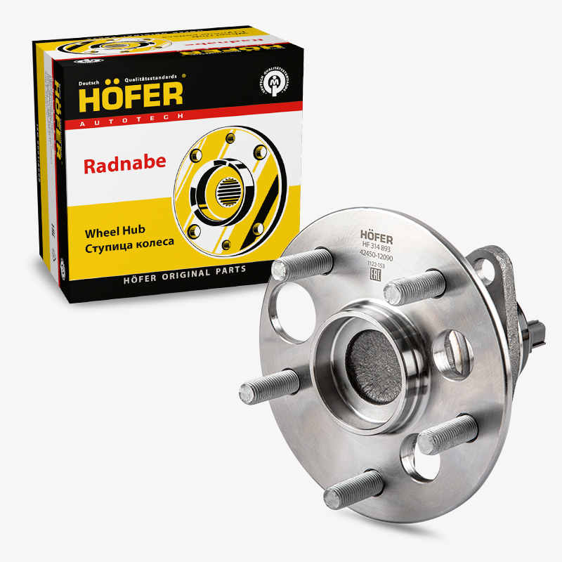 HOFER HF314893 Ступица Toyota Corolla E150 (06-), Auris (06-) ABS,  задн. в сб. с подш.