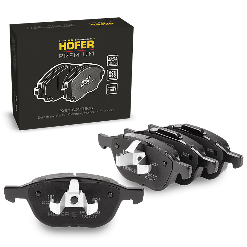 HOFER HF350322 Колодка торм. перед. Ford Focus II/III (04-), C-MAX, Mazda 3, Volvo C30 Premium