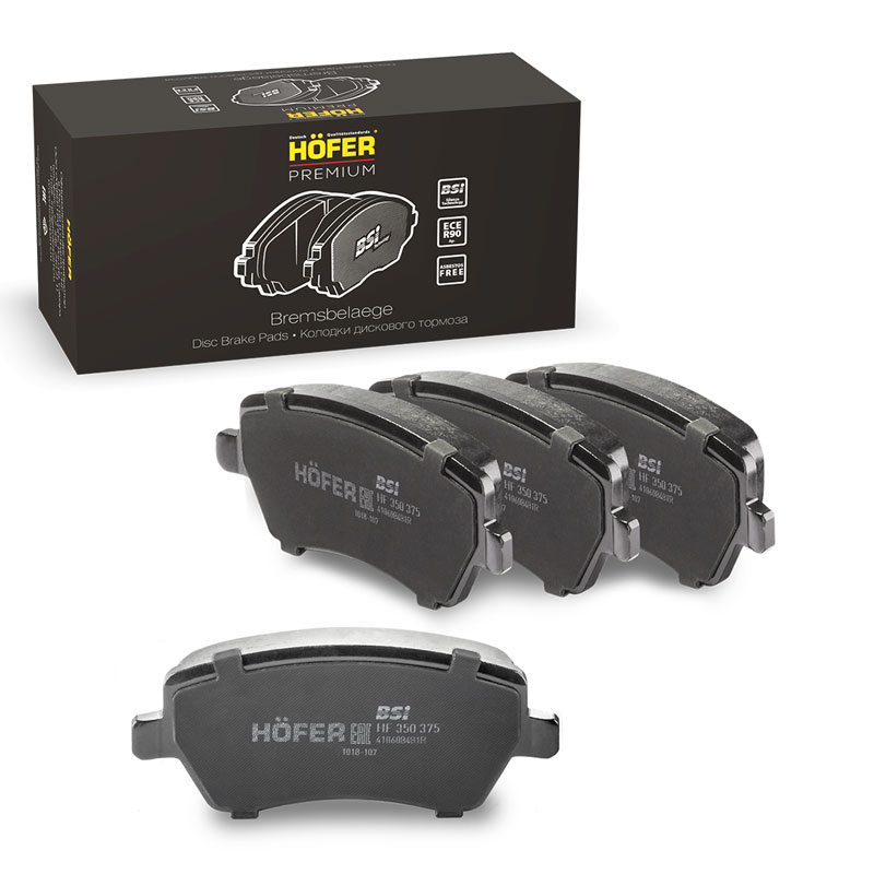 HOFER HF350375 Колодки тормозные дисковые перед