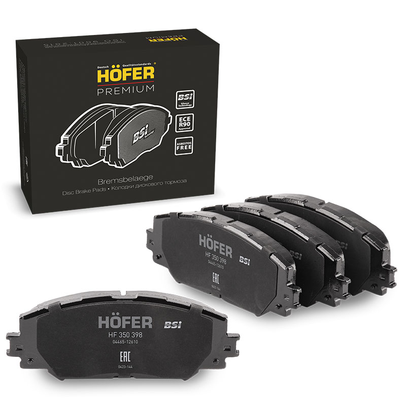 HOFER HF350398 Колодка торм. перед. Toyota Corolla E15 (06-), Auris E15 (06-), Rav4 III Premium