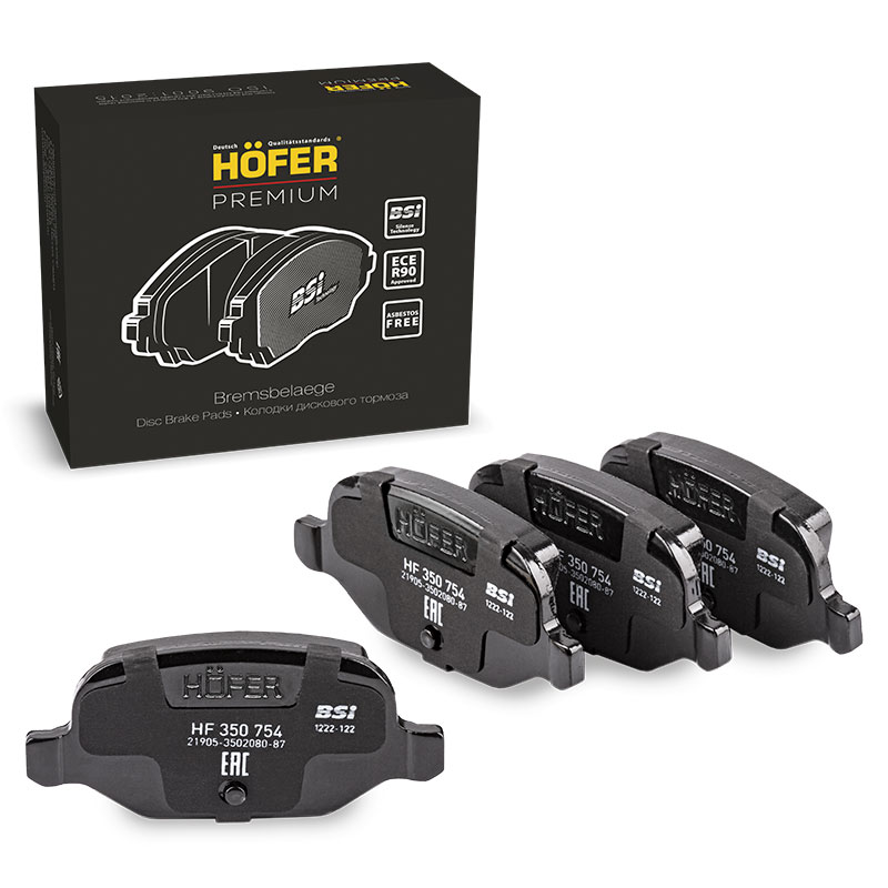 HOFER HF350754 Колодка торм. задн. Лада 1118 sport, 2190 sport, Vesta SW/SW Cross диск. Premium