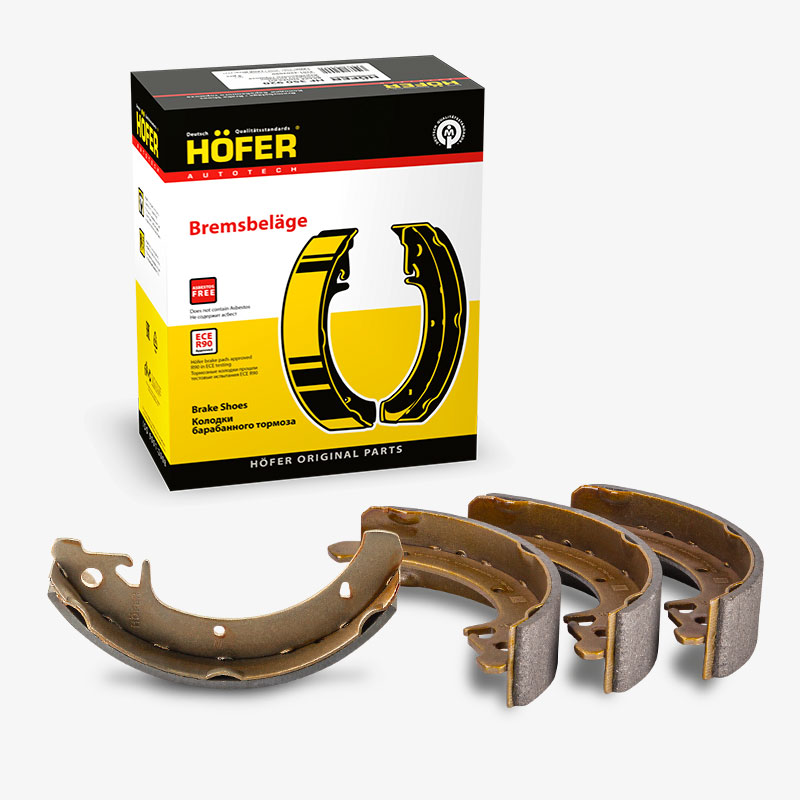 HOFER HF350922 Колодки торм. Лада 2108 барабан.