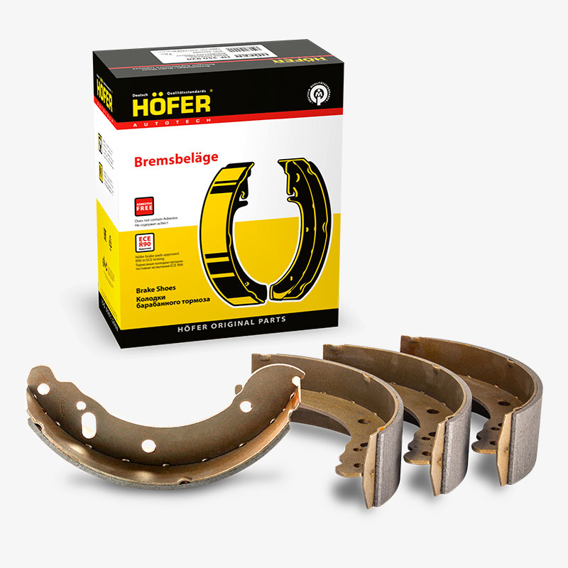 HOFER HF350930 Колодки торм. ГАЗ 3302 барабан.