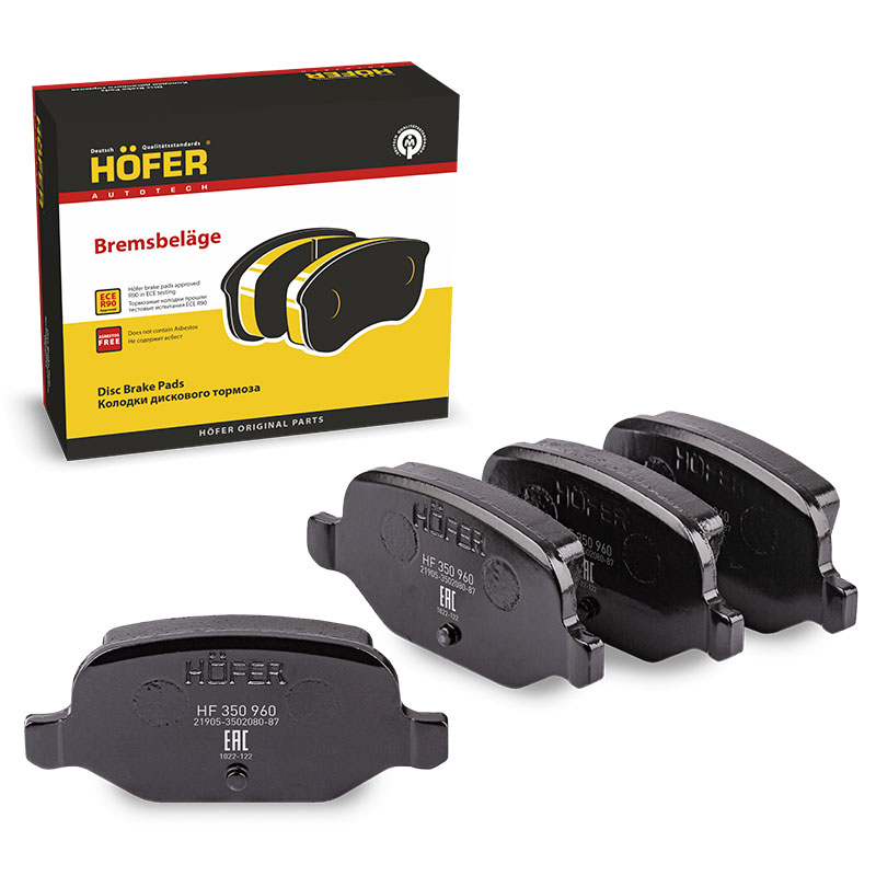 HOFER HF350960 Колодка торм. задн. Лада 1118 sport, 2190 sport, Vesta SW/SW Cross диск.