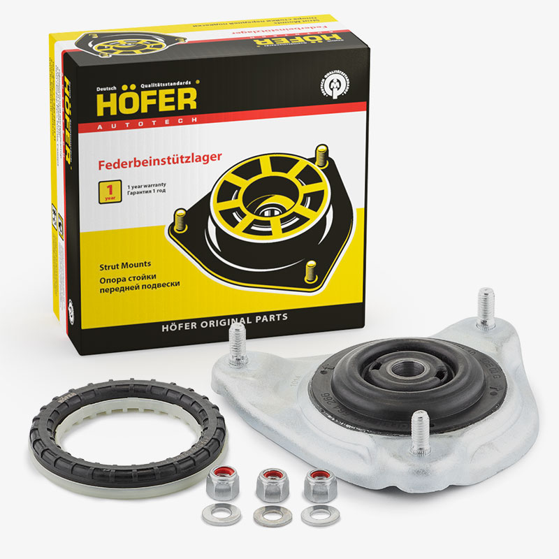 HOFER HF564266 Опора передней стойки 2190 с подшипником (с ЭУР)