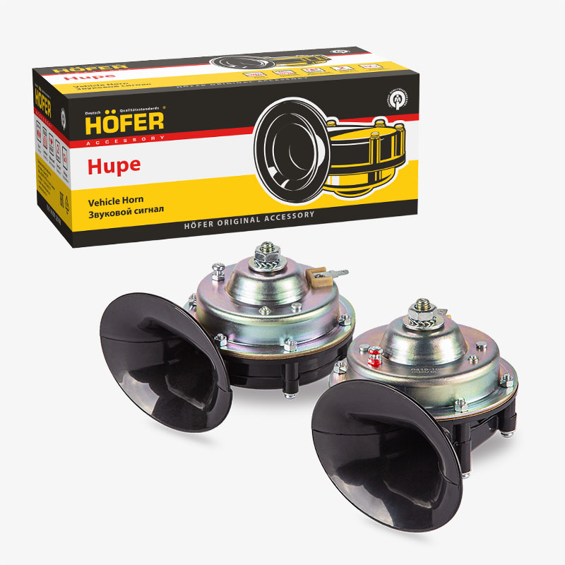 HOFER HF651703 Сигнал звуковой ГАЗ-3110 (улитка) d=105мм, 12V, 2шт
