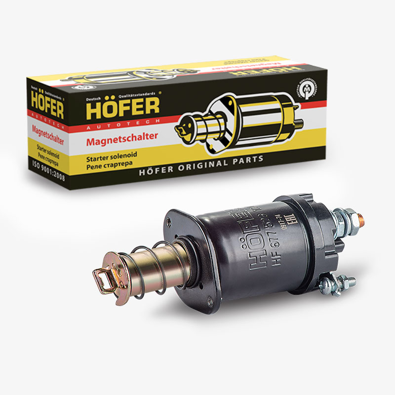 HOFER HF677523 Реле втягивающее ГАЗ (ЗМЗ 402,406, для редукт.стартеров)