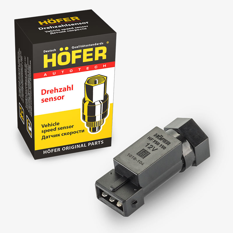 HOFER HF750150 Датчик скорости ВАЗ 2110 с плоским разъёмом без провода (6 импульсов)