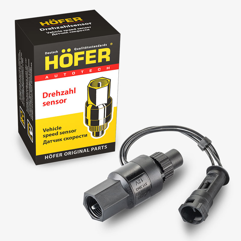 HOFER HF750152 Датчик скорости ВАЗ 2110 с круглым разъёмом с проводом на GM (6 импульсов)