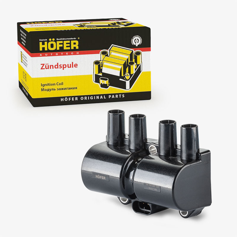 HOFER HF750320 Катушка зажигания CHEVROLET Aveo (1.2/1.4/1.5), DAEWOO Matiz 1.0 (3-х конт.)