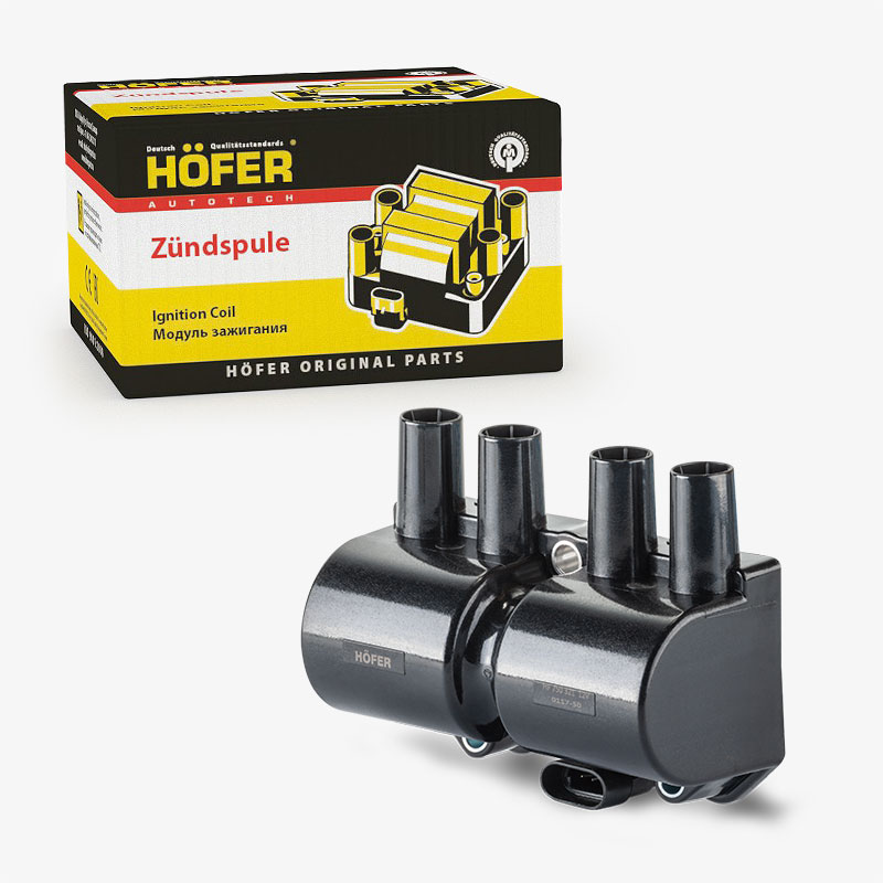 HOFER HF750321 Катушка зажигания CHEVROLET Lanos 1.5, Nubira, Leganza (4-х конт.)