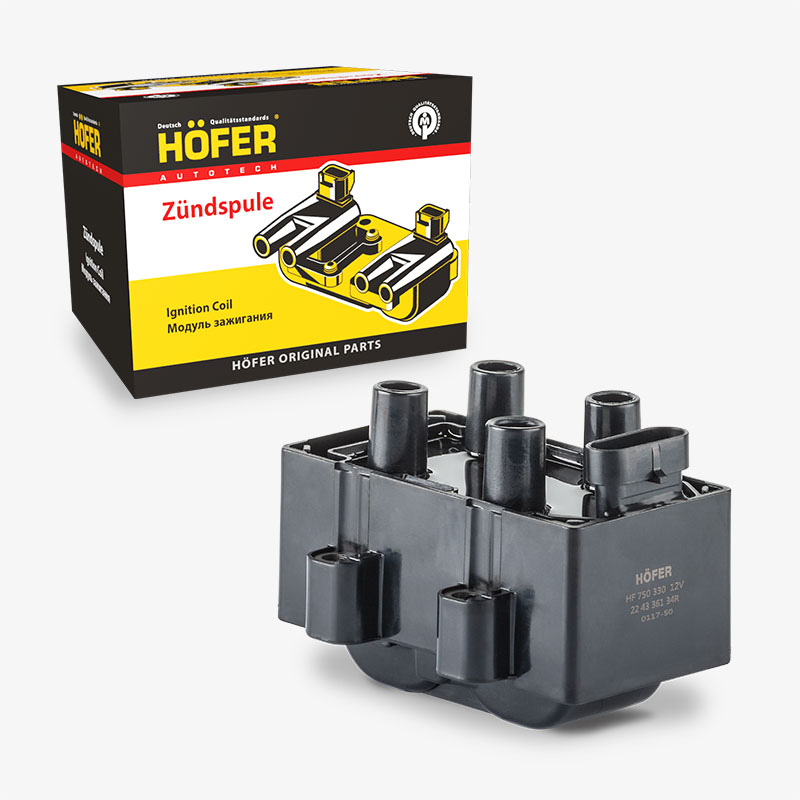 HOFER HF750330 Катушка зажигания RENAULT Logan, Clio II, Duster, Sandero, LADA Largus (8V)