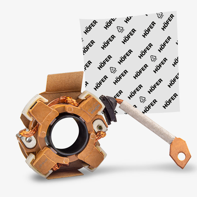 HOFER HF677432 Щеточный узел стартера 5702.3708, 5712.3708, 5722.3708 (пластм., ст.обр.) ВАЗ 2110, 2108, 210