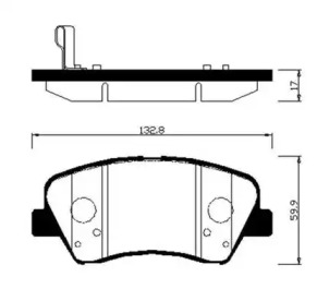 HSB HP0045 Колодки тормозные дисковые передн (15 диски) HYUNDAI: ELANTRA 11-