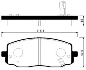 HSB HP1025 Колодки тормозные