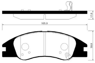 HSB HP1031 Колодки тормозные дисковые передн KIA: CERATO (15 inch) 04-, SPECTRA 05-09,