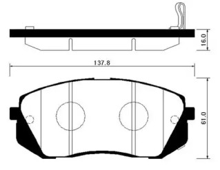 HSB HP1040 Колодки тормозные