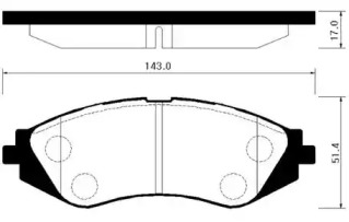 HSB HP2005 Колодки тормозные дисковые передн DAEWOO: LANOS (DOHC) 97-01, NUBIRA 97-03, LACETTI 02-06