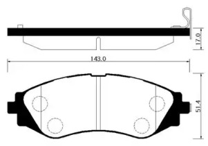 HSB HP2006 Колодки тормозные дисковые передн DAEWOO: ESPERO 95-99, LEGANZA 97-02, NUBIRA 97-02   SUZUKI: SWIFT 04-06   CHEVROLET: EVANDA 05-, LACETTI 05-, REZZO 05-,