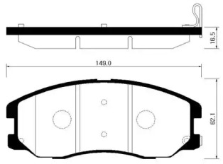 HSB HP2017 Колодки тормозные дисковые передн CHEVROLET: CAPTIVA 06-09   OPEL: ANTARA 06-09