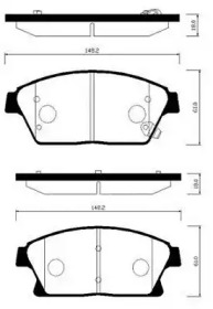 HSB HP2026 Колодки тормозные дисковые передн DAEWOO: LACETTI PREMIUM 16 inch   CHEVROLET: CRUZE 16 inch
