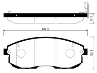 HSB HP3001 Колодки тормозные дисковые передн INFINITI: G20 99-02, G35 05-06, I30 96-01, I35 02-04   NISSAN: ALTIMA 95-06, MAXIMA 88-03   SUZUKI: SX4 07-08