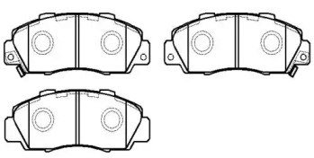 HSB HP5009 Колодки тормозные дисковые передние HONDA Accord (91-98),CR-V (95-02),HRV (98-)