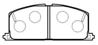 HSB HP5020 Колодки тормозные дисковые передн TOYOTA: CAMRY 82-88, CARINA 83-93, CELICA 89-91, COROLLA 83-97, STARET 89-99