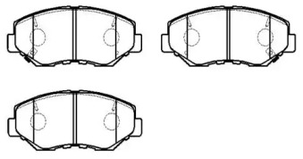 HSB HP5096 Колодки тормозные дисковые передн HONDA: ACCORD 03-07, CR-V 02-06, Element 03-09