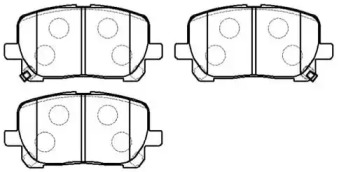 HSB HP5097 Колодки тормозные дисковые TOYOTA: COROLLA 03-   MATRIX 03-   04-03 PONTIAC