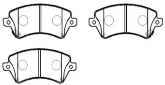 HSB HP5145 Колодки тормозные дисковые передн TOYOTA: COROLLA 01 -, COROLLA седан 02 -, COROLLA универсал 01 -