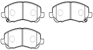 HSB HP5158 Колодки тормозные дисковые передн MITSUBISHI: LANCER VIII 03-, IX 08-, SPACE RUNNER 00-, ASX 10-