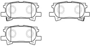 HSB HP5165 Колодки тормозные дисковые задн LEXUS: RX 03-   TOYOTA: HIGHLANDER 03-07