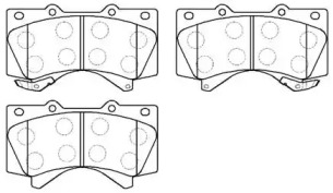 HSB HP5213 Колодки тормозные дисковые LEXUS: LX570   Toyota: Land Cruiser, Sequoia, Tundra