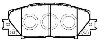 HSB HP5245 Колодки тормозные дисковые передн TOYOTA: YARIS 05- (-ABS, +ESP), ALLION 1.5 07-, BELTA 1.0, 1.5 05-, VITZ 1.0 VVTi 05-