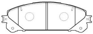 HSB HP5264 Колодки тормозные дисковые передн LEXUS: RX 10-, NX 14-   TOYOTA: HIGHLANDER 08-, SIENNA 10-