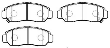 HSB HP8145 Колодки тормозные дисковые HONDA: Accord (6Cyl) 03-