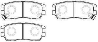 HSB HP8307 Колодки тормозные дисковые MITSUBISHI: PAJERO, MONTERO 91.10-
