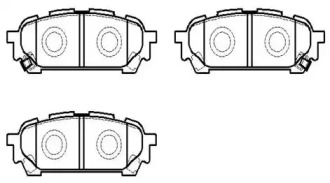 HSB HP8424 Колодки тормозные дисковые задн SUBARU: LEGACY IV 03 - , LEGACY IV универсал 03 - , OUTBACK 03 - , TRIBECA 05 -