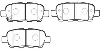 HSB HP9705 Колодки тормозные дисковые INFINITI: G35   NISSAN: : QASHQAI 07-