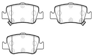 HSB HP9915 Колодки тормозные дисковые задн TOYOTA: AURIS (BOSH) 07-, COROLLA (BOSH) 07-
