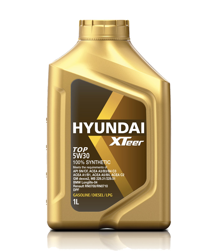 HYUNDAI-XTEER 1011004 Масло мотор hyundai xteer top 5w30, 1л, синтетическое