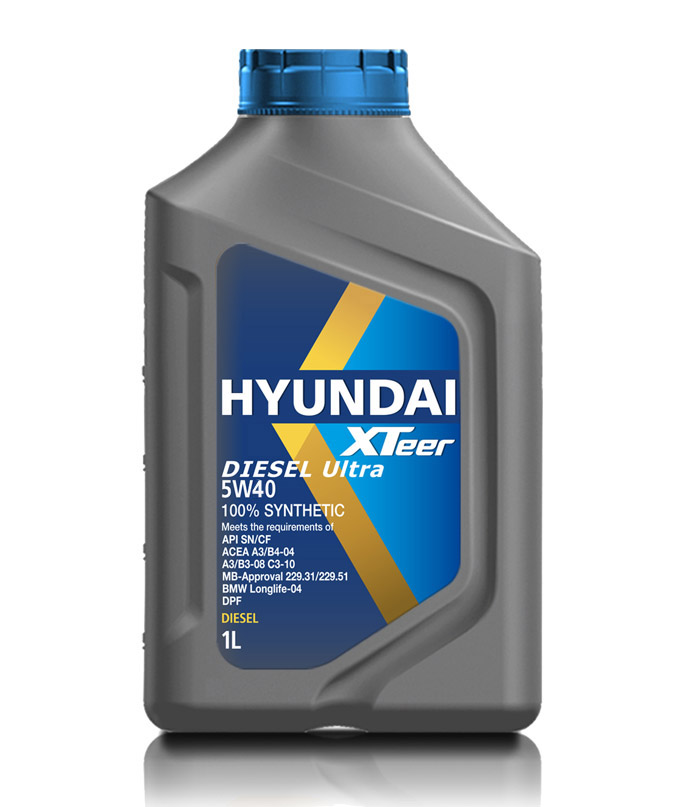 HYUNDAI-XTEER 1011223 Масло моторное синтетическое D800 5W40 SN/CF, C3 1л